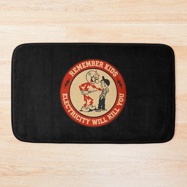 Item preview, Electricity Warning Retro Cartoon Style designed and sold by Andrelgado.