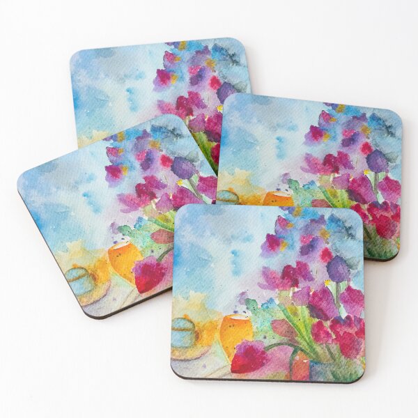Item preview, A Vibrant Floral Watercolour  designed and sold by Jasbindar Singh.