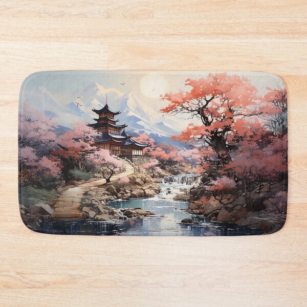 Item preview, Spring’s First Breath - Spring Blossoms In A Mountain Landscape - Watercolor Art - Asian Art designed and sold by CastleBySea.