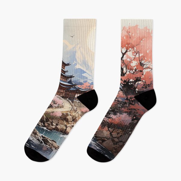 Item preview, Spring’s First Breath - Spring Blossoms In A Mountain Landscape - Watercolor Art - Asian Art designed and sold by CastleBySea.