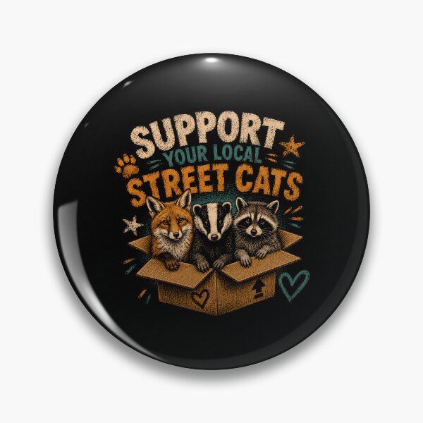 Item preview, Support Your Local Street Cats Community Animal Welfare Feral Cat Rescue designed and sold by RetroMini2026.