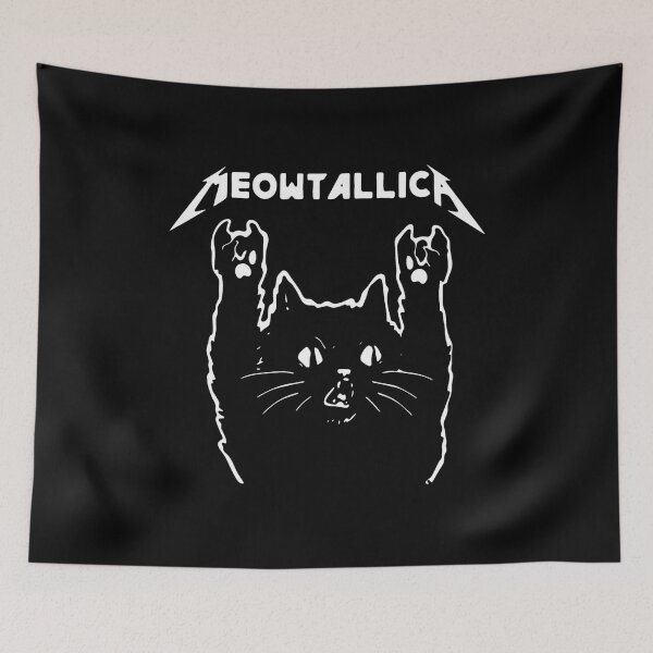 Item preview, MEOWTALLICA Cat Rock Sign Feline Metal Art designed and sold by STEPHEVASQU.