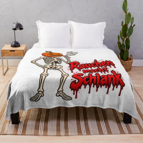 Item preview, Smoking Makes You Slim – Spooky Skeleton Pumpkin Halloween Design Gothic Dark Humor Halloween Art designed and sold by CoolContent Factory.