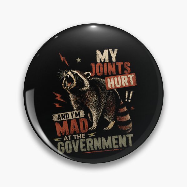 Item preview, My Joints Hurt And I'm Mad At The Government Raccoon Political Frustration Senior designed and sold by RetroMini2026.
