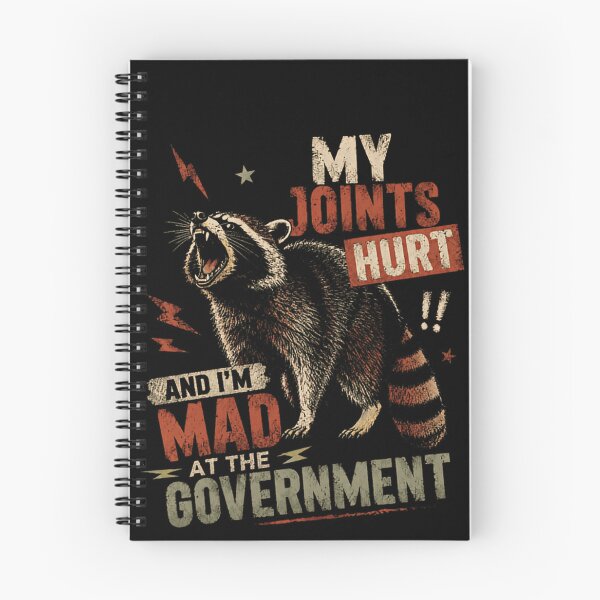 Item preview, My Joints Hurt And I'm Mad At The Government Raccoon Political Frustration Senior designed and sold by RetroMini2026.
