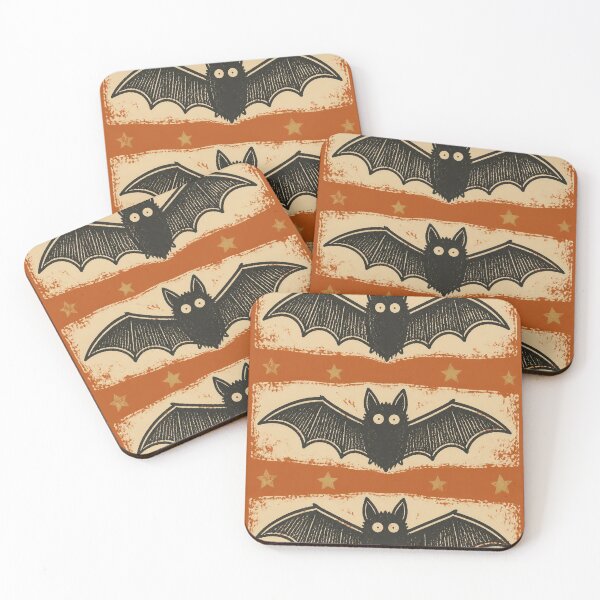 Item preview, Cute Vintage Bat Halloween Pattern Orange designed and sold by FestivityFinds.