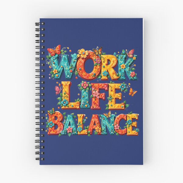 Item preview, Work Life Balance Floral Typography designed and sold by PlengPoomofArts.