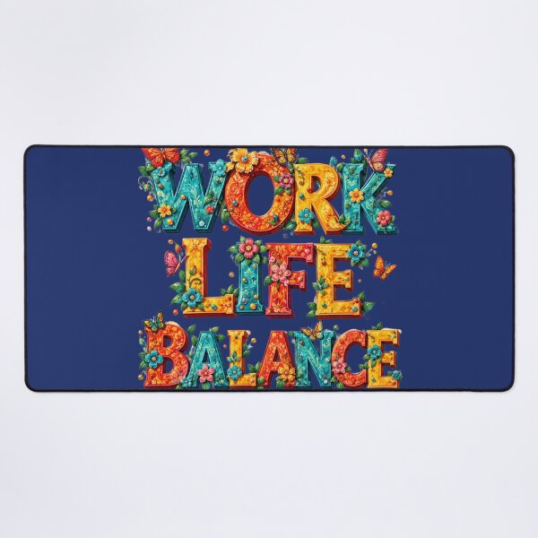 Item preview, Work Life Balance Floral Typography designed and sold by PlengPoomofArts.