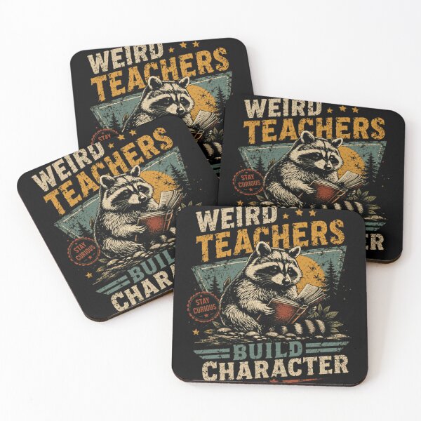 Item preview, Weird Teachers Build Character Stay Curious Teacher Gift Educator designed and sold by RetroMini2026.