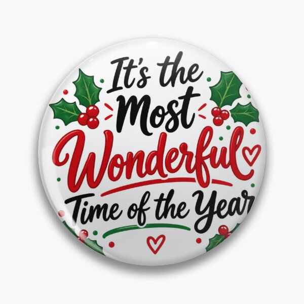 Item preview, Most Wonderful Time Of The Year Christmas Holly designed and sold by Kenzie & Co.