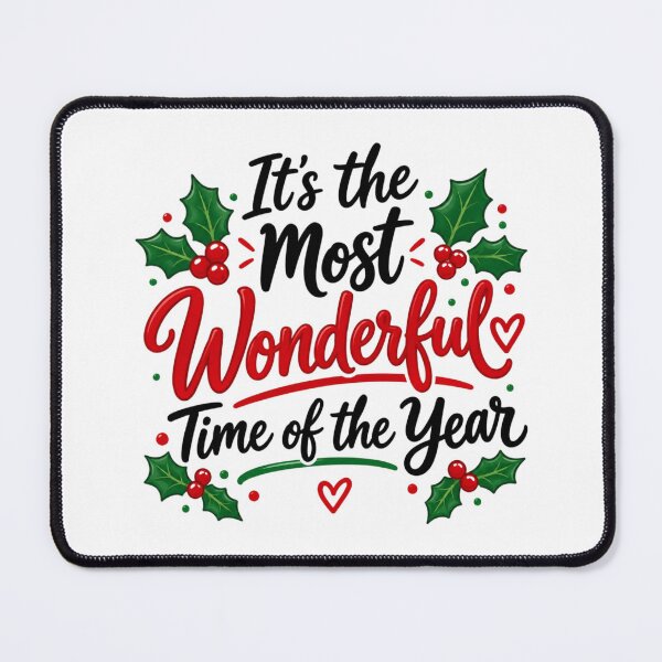 Item preview, Most Wonderful Time Of The Year Christmas Holly designed and sold by Kenzie & Co.