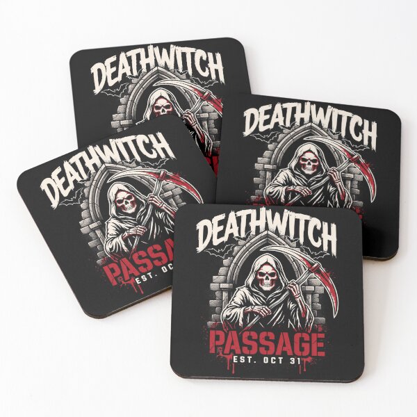 Item preview, Deathwitch Passage T-Shirt | Grim Reaper Halloween Graphic Tee v12 designed and sold by DarylWelsh2024.