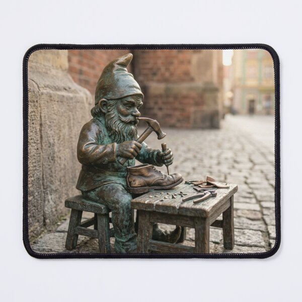 Item preview, Cobbler Workshop Gnome Art Print – Rustic Shoemaker Gift, Poland Travel Decor designed and sold by Purrfecta.