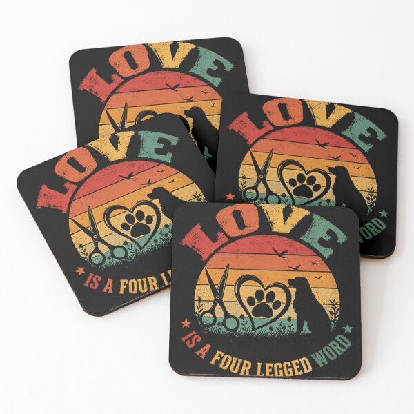 Item preview, Love Is A Four Legged Word Dog Groomer Pet Owner Animal Lover designed and sold by JonesFlora2025.