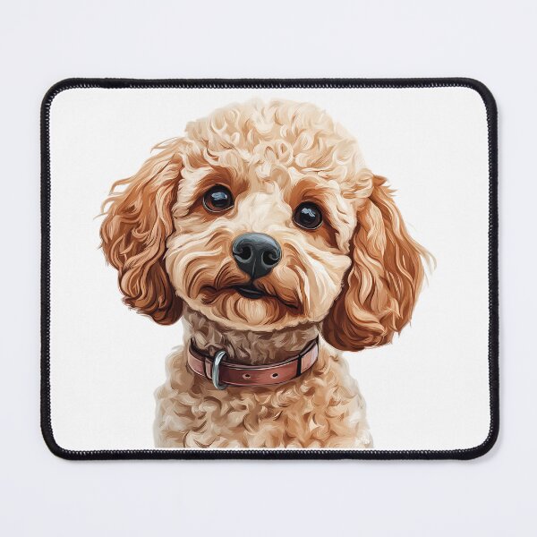 Item preview, Cute Brown Poodle Dog Portrait Illustration designed and sold by Mhop2.