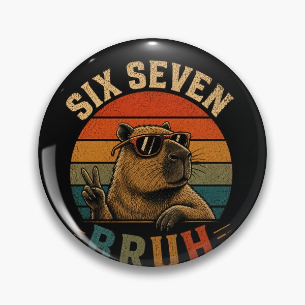 Item preview, Six Seven Bruh Capybara Lover Animal Humor Meme designed and sold by JonesFlora2025.