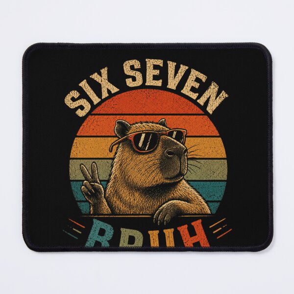 Item preview, Six Seven Bruh Capybara Lover Animal Humor Meme designed and sold by JonesFlora2025.