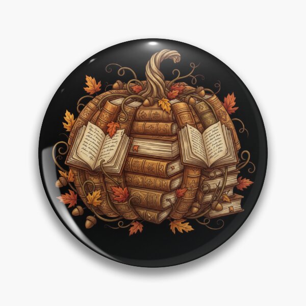 Item preview, Pumpkin Book Stack Autumn Book Lover Halloween Reading designed and sold by CF_VintageDesign.
