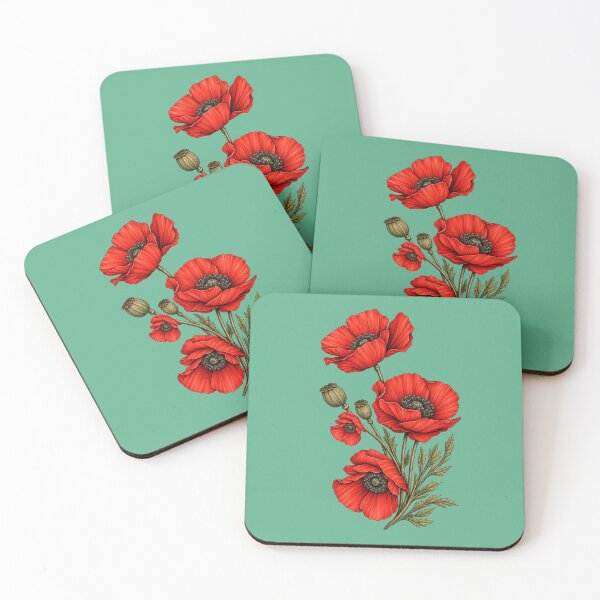 Item preview, Red poppies vector art designed and sold by PatternFariss.