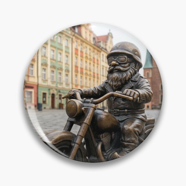 Item preview, Biker Motorcycle Gnome Art Print – Bold Motorcycle Gift, Poland Travel Decor designed and sold by Purrfecta.