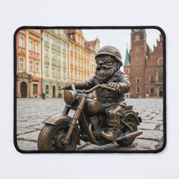 Item preview, Biker Motorcycle Gnome Art Print – Bold Motorcycle Gift, Poland Travel Decor designed and sold by Purrfecta.