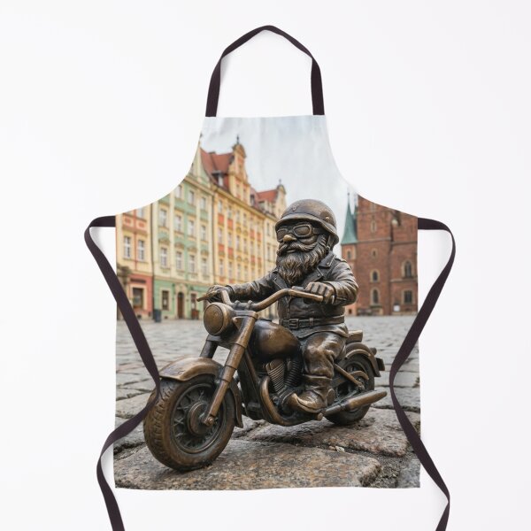 Item preview, Biker Motorcycle Gnome Art Print – Bold Motorcycle Gift, Poland Travel Decor designed and sold by Purrfecta.