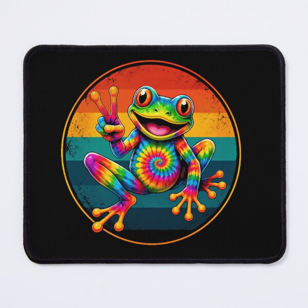 Item preview, Tie Dye Peace Frog Retro Hippie Animal Lover designed and sold by RetroMini2026.