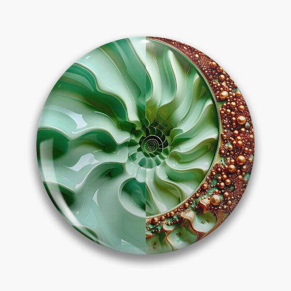 Item preview, Celadon Wave and Metallic Copper Vortex designed and sold by Vicky Brago-Mitchell®.