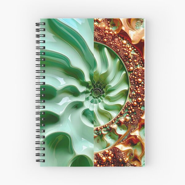 Item preview, Celadon Wave and Metallic Copper Vortex designed and sold by Vicky Brago-Mitchell®.