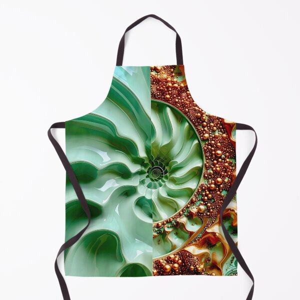 Item preview, Celadon Wave and Metallic Copper Vortex designed and sold by Vicky Brago-Mitchell®.