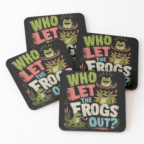 Item preview, Who Let The Frogs Out Frog Lover Amphibian Humor designed and sold by RetroMini2026.