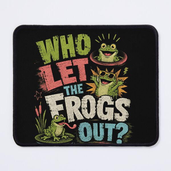 Item preview, Who Let The Frogs Out Frog Lover Amphibian Humor designed and sold by RetroMini2026.
