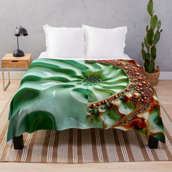 Item preview, Celadon Wave and Metallic Copper Vortex designed and sold by Vicky Brago-Mitchell®.