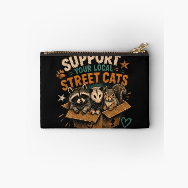 Item preview, Support Your Local Street Cats Raccoon Opossum Squirrel Wildlife Rescue Animal Welfare designed and sold by RetroMini2026.