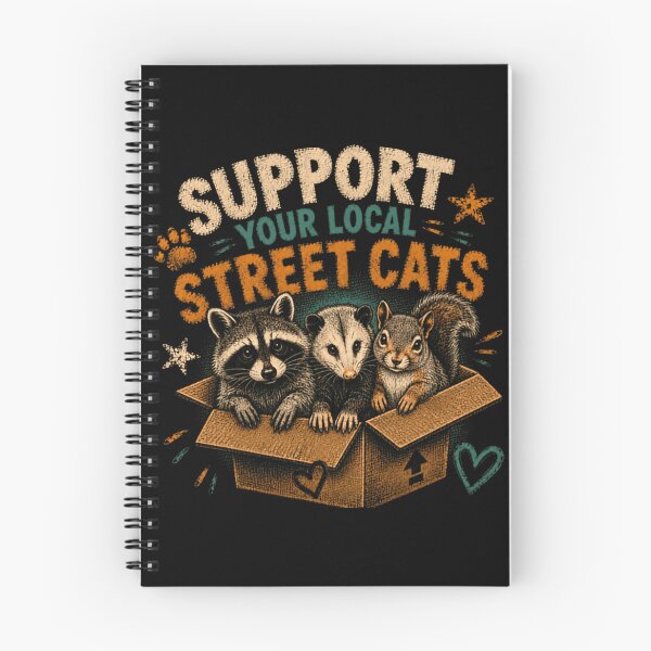 Item preview, Support Your Local Street Cats Raccoon Opossum Squirrel Wildlife Rescue Animal Welfare designed and sold by RetroMini2026.