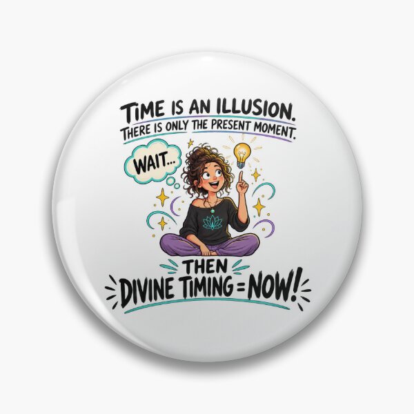 Item preview, Divine Timing Is NOW – Funny Present Moment Spiritual Humor designed and sold by 11-Designs.