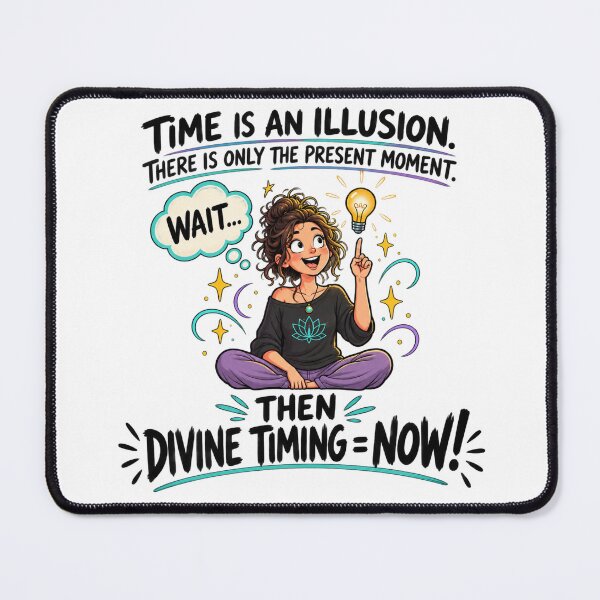 Item preview, Divine Timing Is NOW – Funny Present Moment Spiritual Humor designed and sold by 11-Designs.