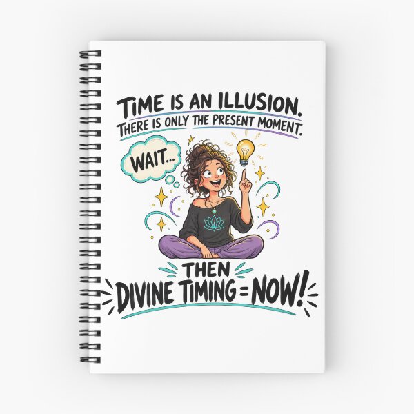 Item preview, Divine Timing Is NOW – Funny Present Moment Spiritual Humor designed and sold by 11-Designs.