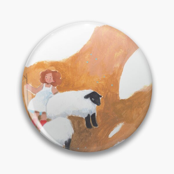 Item preview, Young Shepherdess Resting with Black-Faced Sheep designed and sold by JenoHapes.