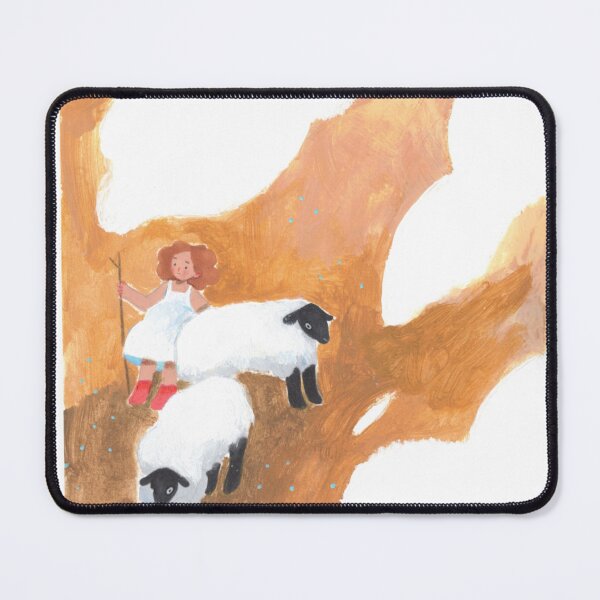 Item preview, Young Shepherdess Resting with Black-Faced Sheep designed and sold by JenoHapes.