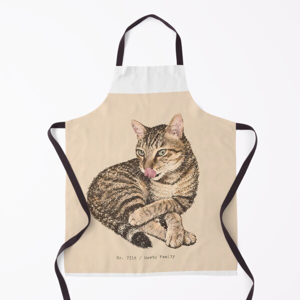 Item preview, Funny Tabby Cat Tongue Out: Vintage Linocut designed and sold by HowHoFamily.