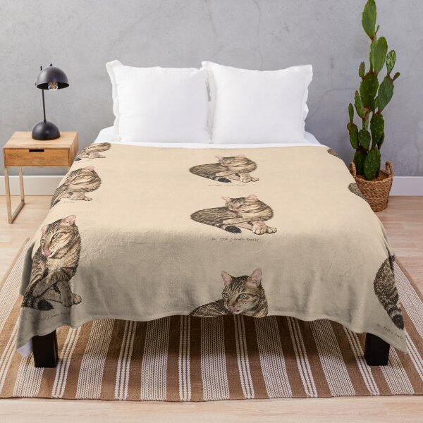 Item preview, Funny Tabby Cat Tongue Out: Vintage Linocut designed and sold by HowHoFamily.
