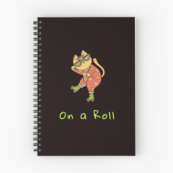 Item preview, On a Roll | Funny Roller Skating Cat | Cat Lover Gift designed and sold by ContigoART.