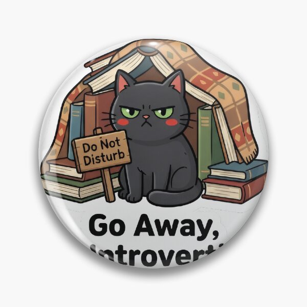 Item preview, Go Away I’m Introverting Cat designed and sold by Funny Label.