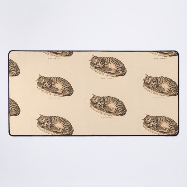 Item preview, Resting Tabby Cat on Scratcher: Vintage Linocut designed and sold by HowHoFamily.