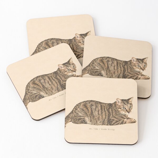 Item preview, Calm Tabby Cat Loaf: Vintage Linocut designed and sold by HowHoFamily.