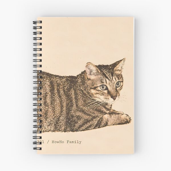 Item preview, Calm Tabby Cat Loaf: Vintage Linocut designed and sold by HowHoFamily.