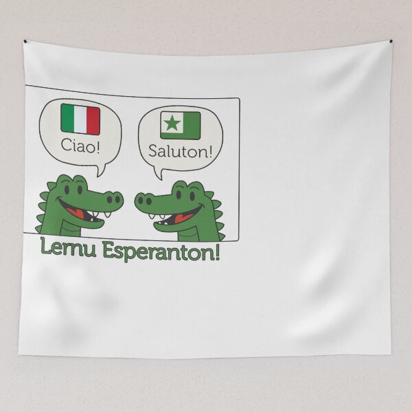 Item preview, Saluton! Italy to Esperanto - Ne Krokodilu! designed and sold by ferterasawa.