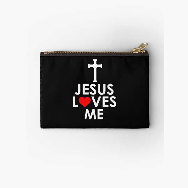Item preview, Jesus Loves Me Cross Typography designed and sold by teeperfect.
