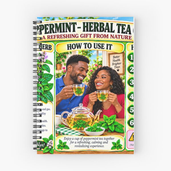 Item preview, Peppermint Herbal Tea Wellness Guide designed and sold by New Wave Artworks & Odds &Ends.